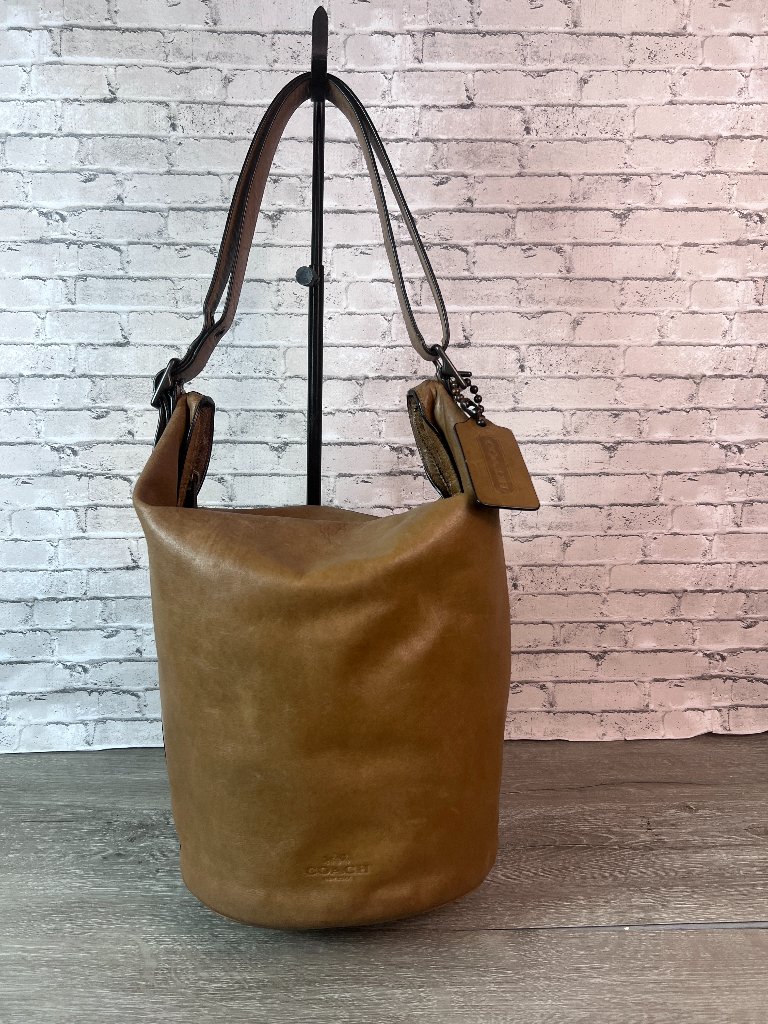 Coach Bleecker Xl Leather Soft Port Duffle Bucket 32282 Shoulder Bag